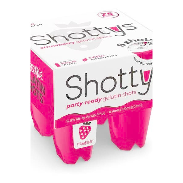 Shottys Classic Flavor Gelatin Shots Vodka bottle