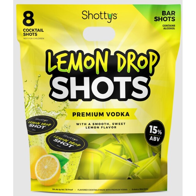 Shottys Lemon Drop Shots Vodka Rsc 8-8Pk Minis bottle