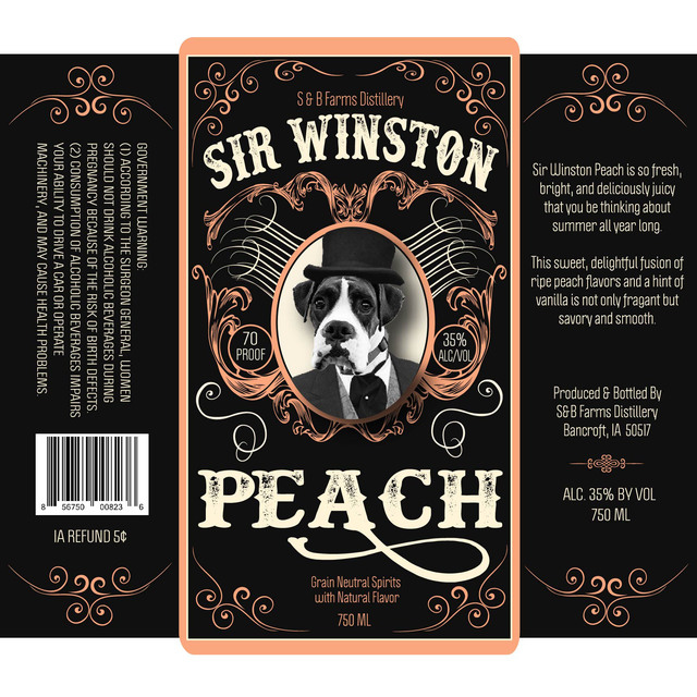 Sir Winston Peach bottle