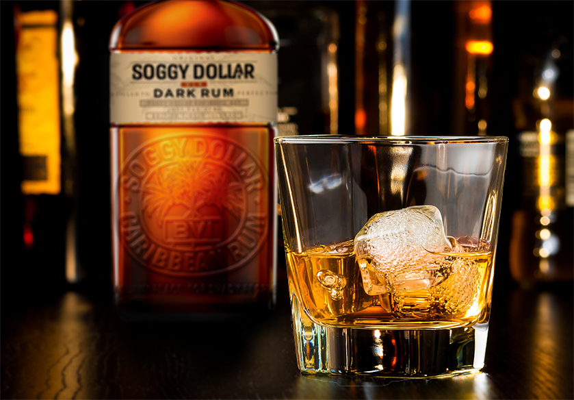 Soggy Dollar Platinum Rum bottle