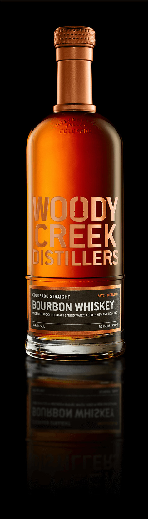 Sooh Woody Creek Distillers Colorado Straight Bourbon bottle