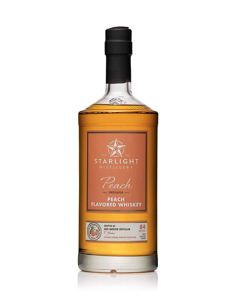 Starlight Distillery Bourbon Whiskey Finished In Peach Brand bottle