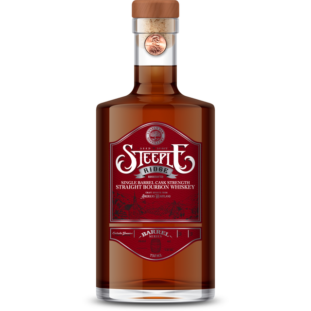 Steeple Ridge Cask Strength Single Barrel Bourbon bottle