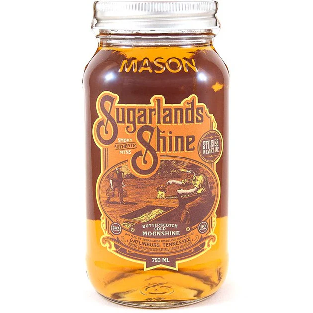 Sugarlands Shine Butterscotch Gold Moonshine bottle