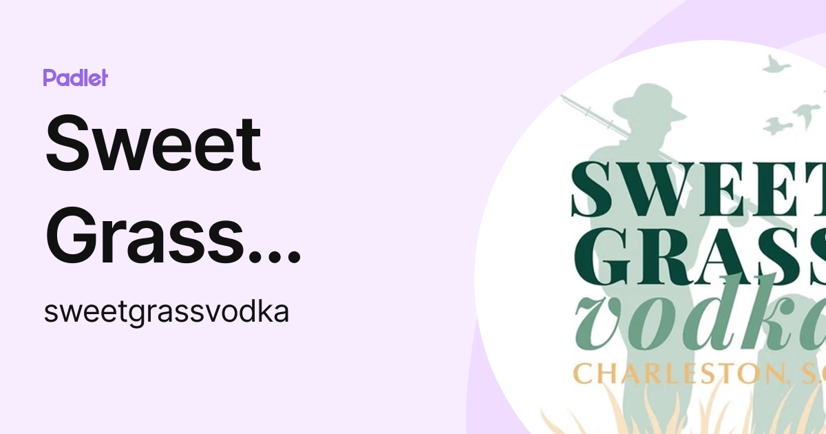 Sweet Grass Vodka bottle