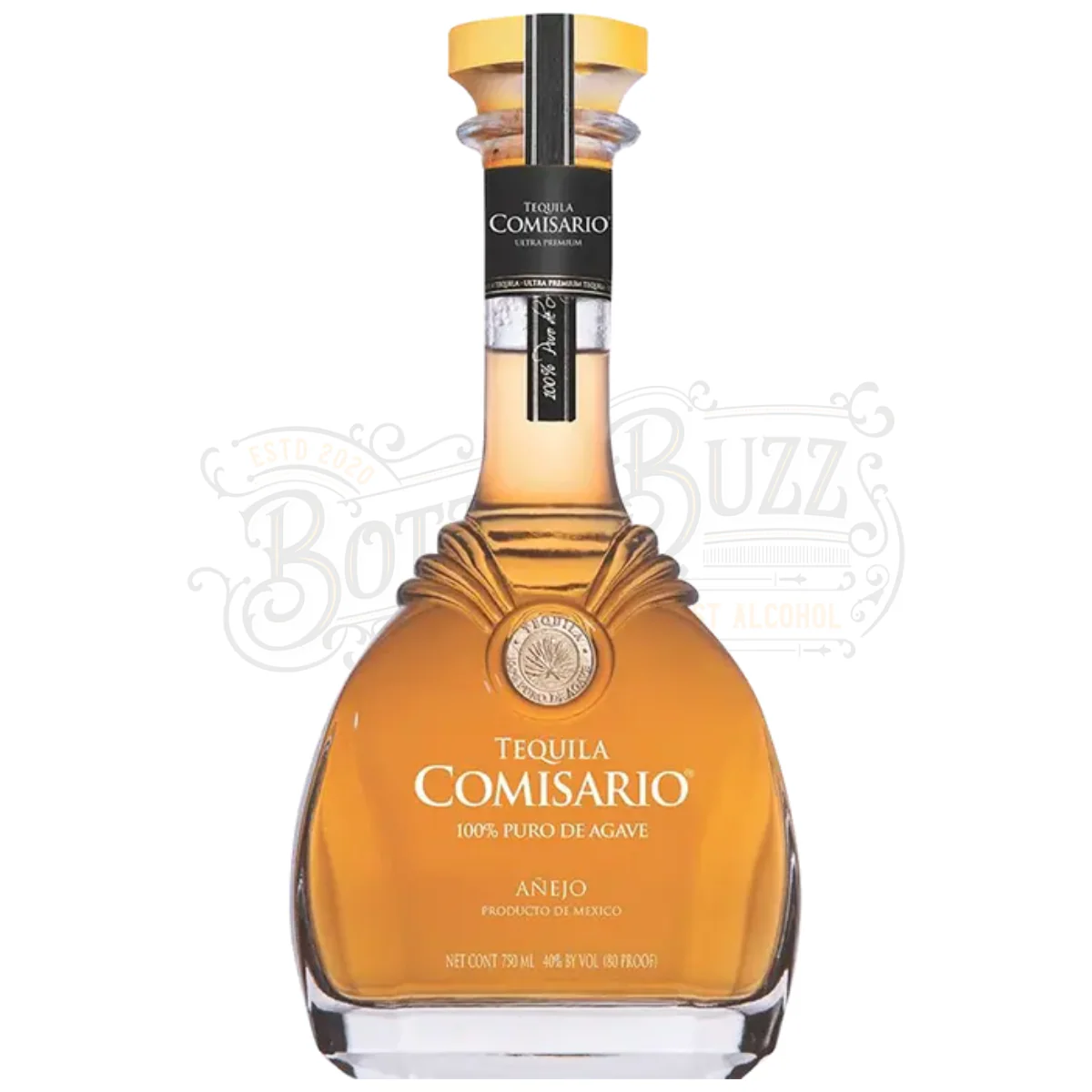 Tequila Comisario Extra Anejo 7 Year Disco bottle