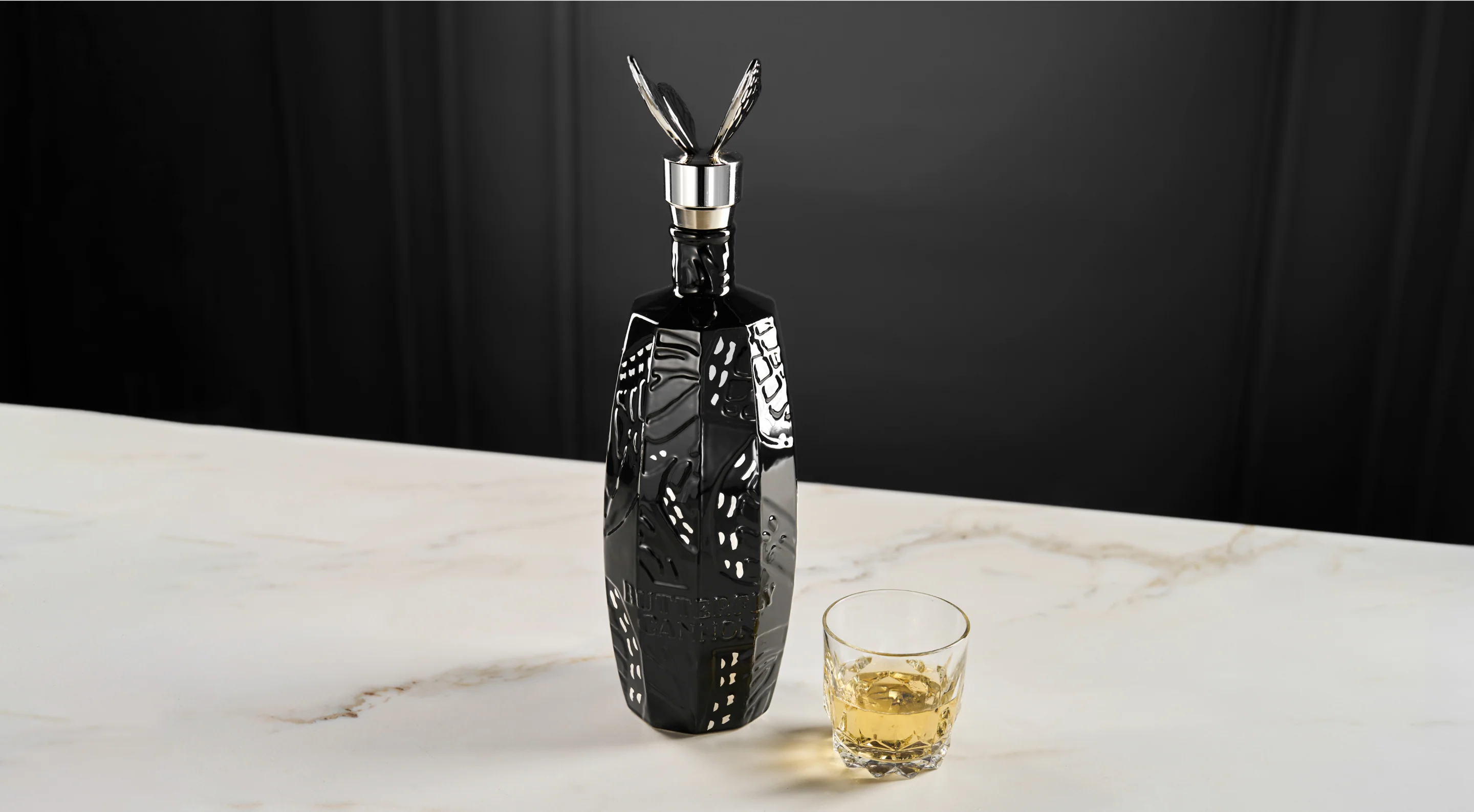 The Butterfly Cannon Rosa Flavored Tequila bottle