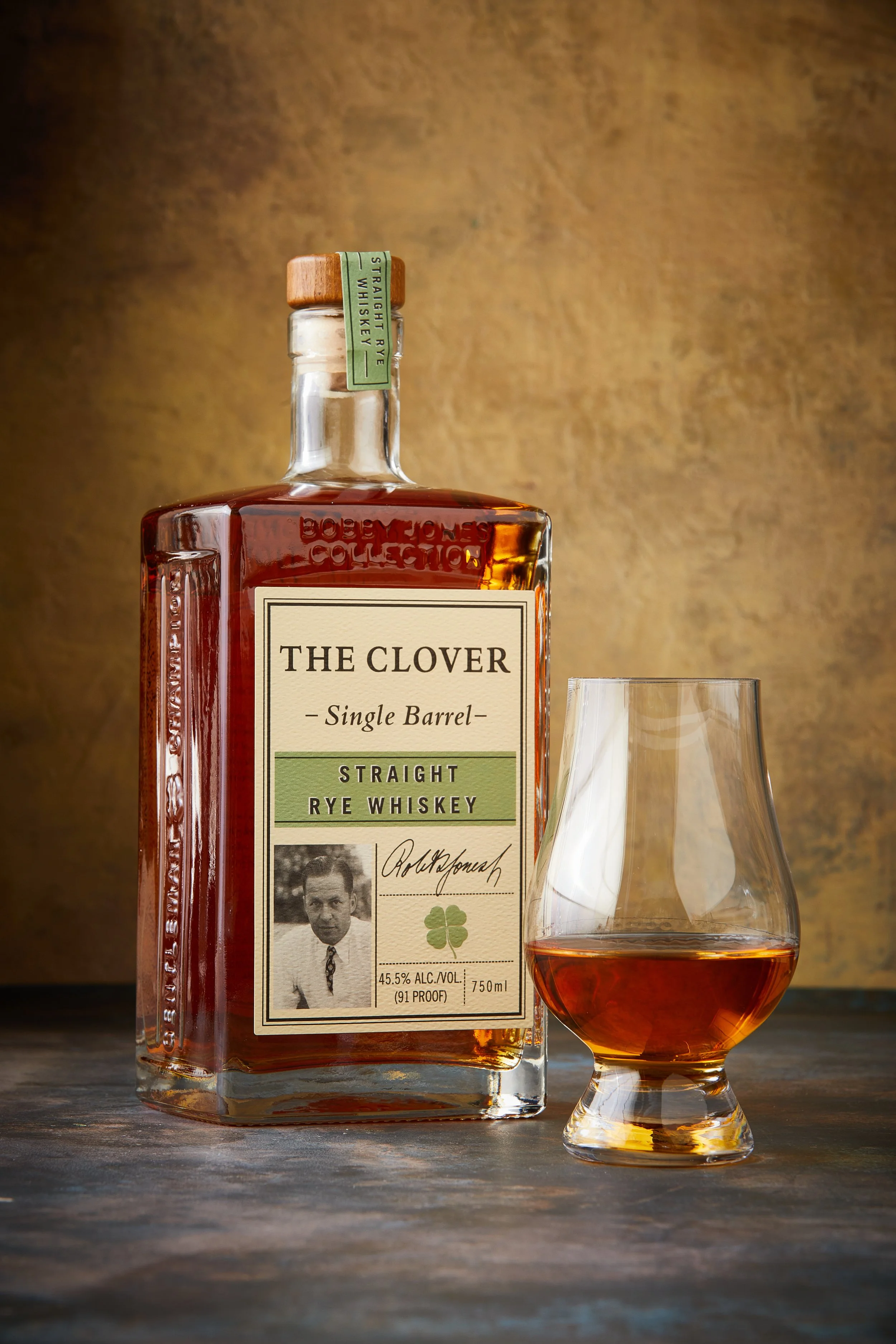 The Clover Straight Rye bottle