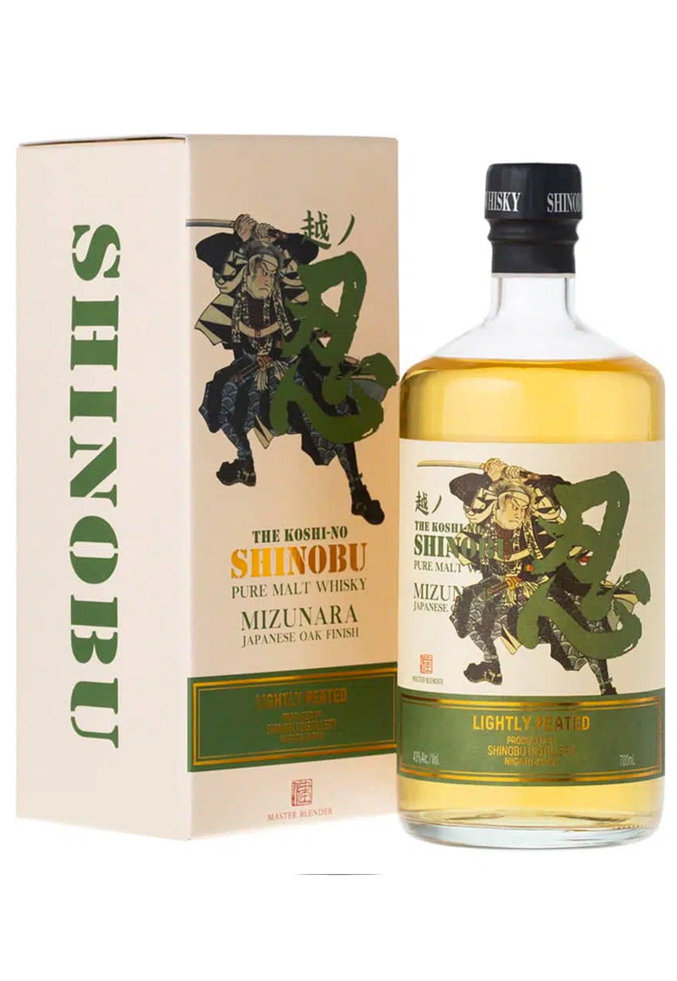 The Shinobu Pure Malt Whisky Lightly Peated bottle