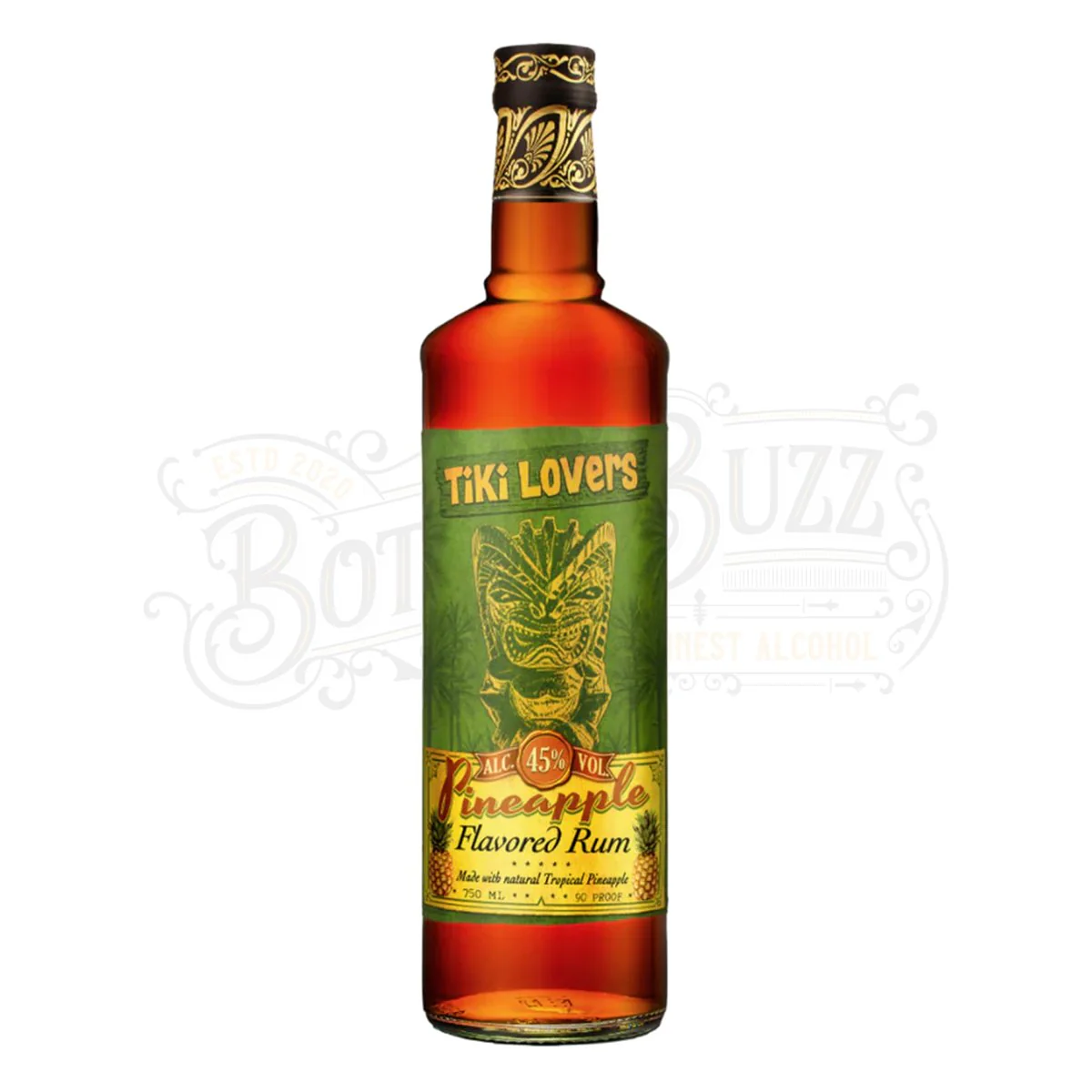 Tiki Lovers Pineapple Flavored Rum bottle