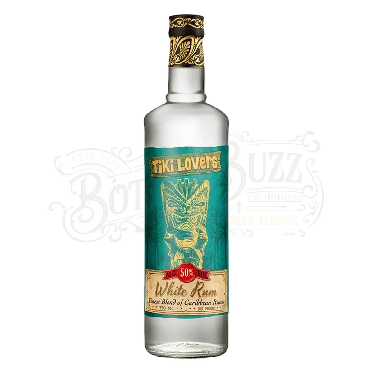 Tiki Lovers White Rum bottle