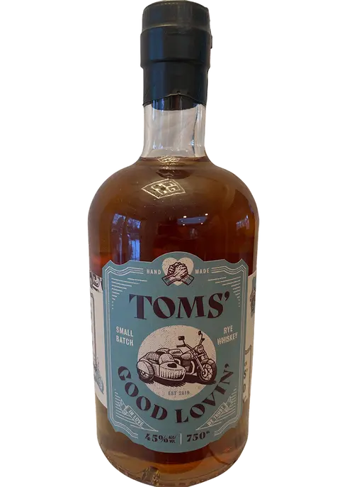 Toms Good Lovin Small Batch Rye Whiskey bottle