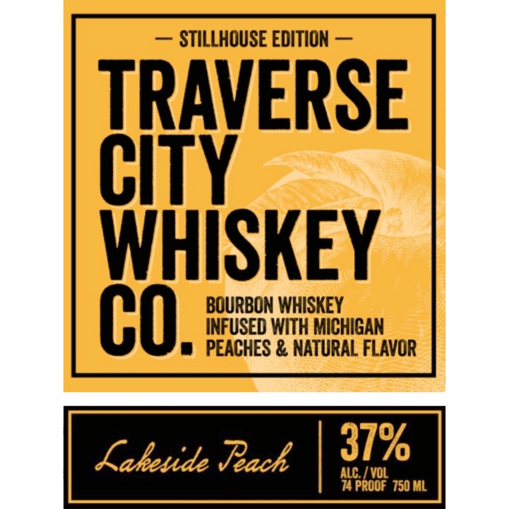 Traverse City Whiskey Co Lakeside Peach bottle