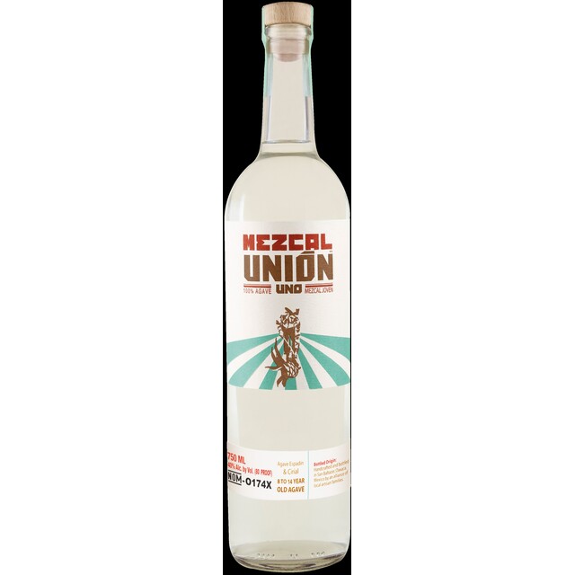 Union Uno Mezcal Joven Use Code 88352 bottle