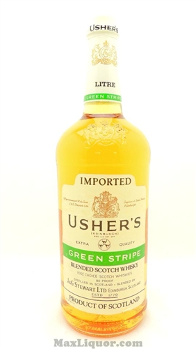 Ushers Green Stripe bottle