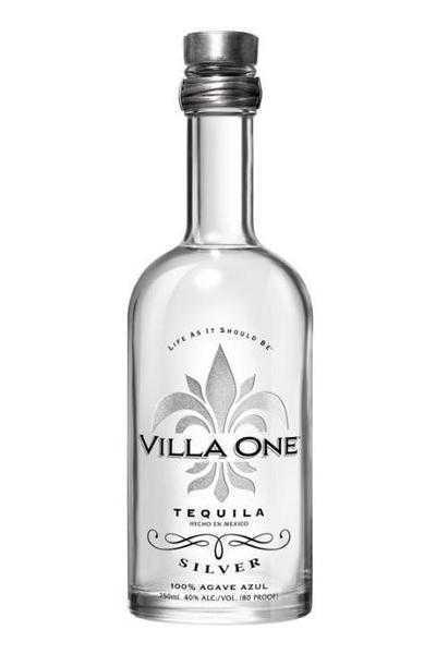 Villa One Silver Tequila bottle