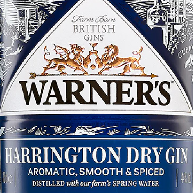 Warners Harrington Dry Gin bottle