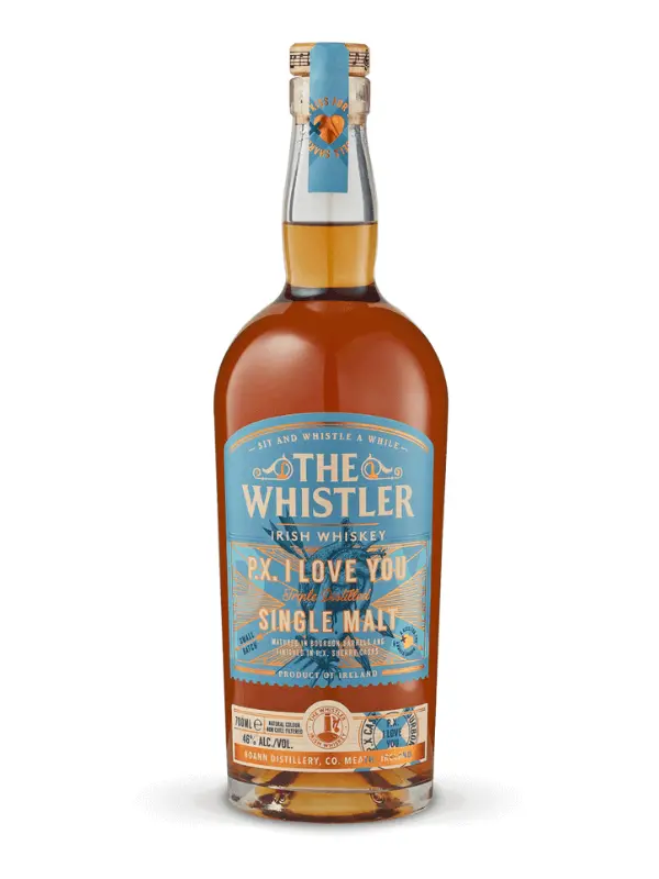 Whistler Px I Love You Irish Whiskey bottle