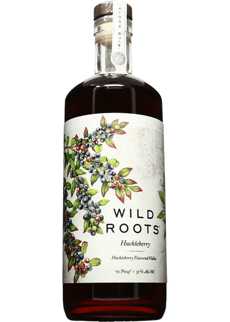 Wild Roots Huckleberry Vodka bottle