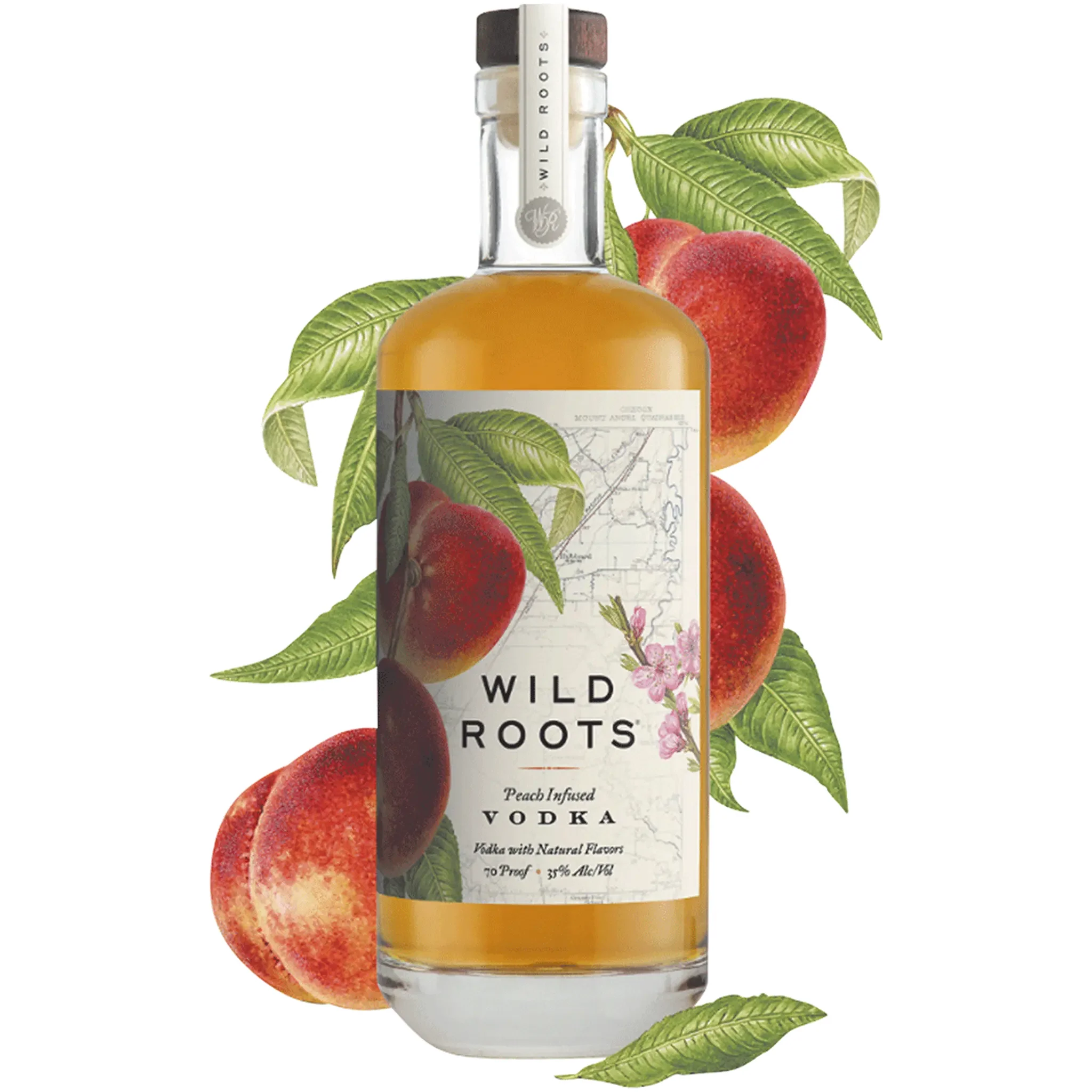 Wild Roots Peach Vodka bottle