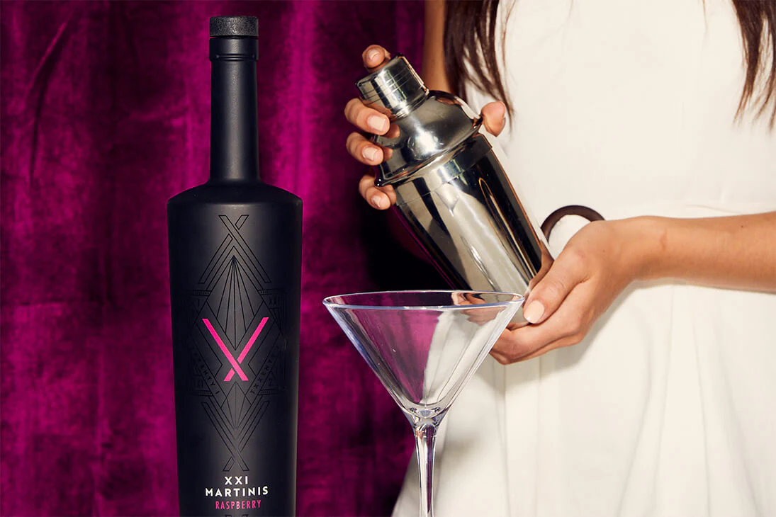 Xxi Martinis Raspberry bottle