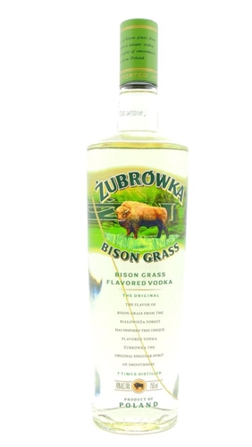 Zubrowka Bison Grass Vodka bottle